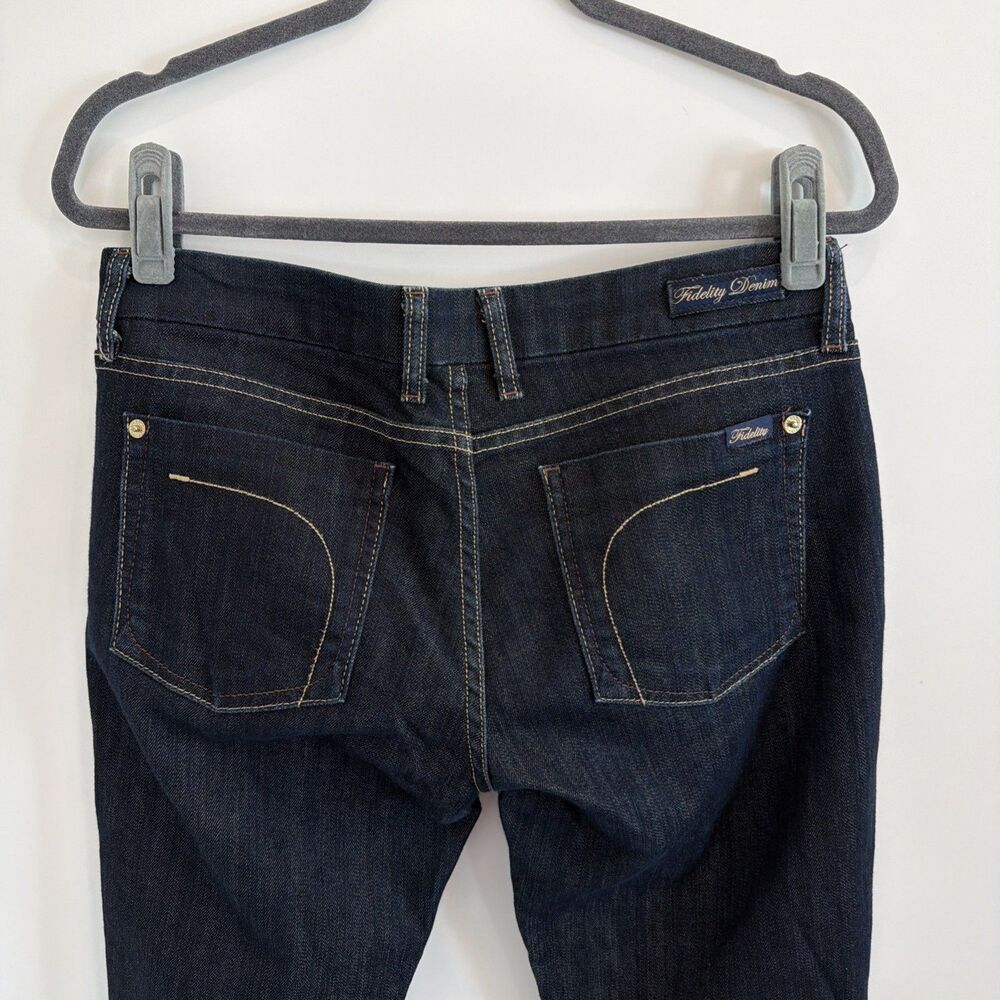 Fidelity Denim Womens 30x31 Houston Viper Dark Wash Stretch Jeans USA Artisan EU - Picture 8 of 16